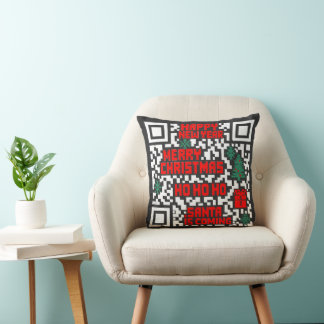 Coussin cadeau code QR de Noël