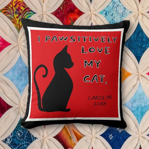 Coussin Cadeau! Couture mignonne Amoureux des chats Coutur