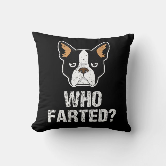 Coussin Cadeau d'amants de Boston Terrier - les chiens ne (Recto)