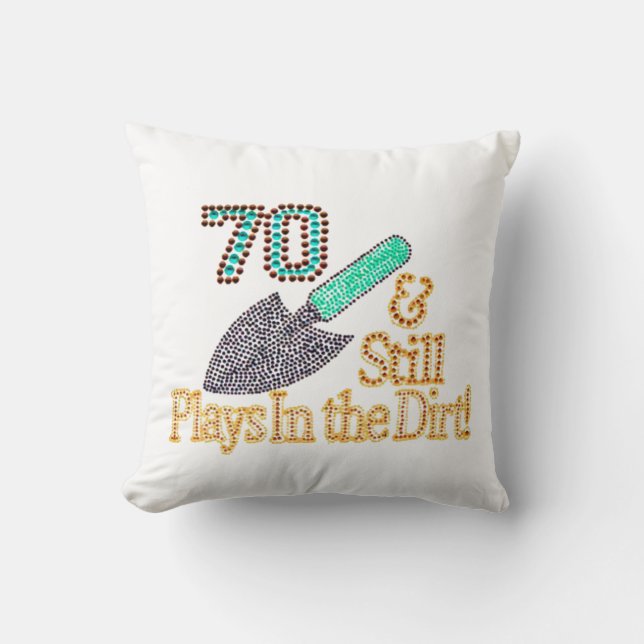 Coussin Cadeau d'anniversaire de jardinage d'humour (Recto)