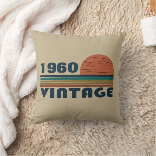 Coussin Cadeau d'anniversaire vintage personnalisé