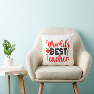 Coussin Cadeau d'appréciation Meilleur Professeur du Monde