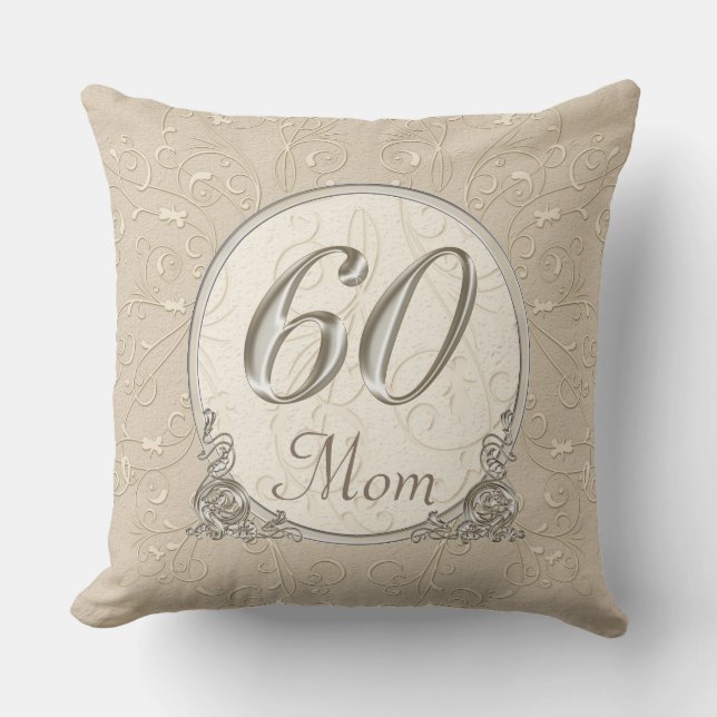 Coussin Cadeau de 60ièm anniversaire fait sur commande (Recto)
