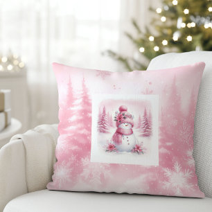 Coussin Cadeau de chambre d'enfants de forêt hivernale cos