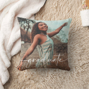 Coussin Cadeau de collage de photo de remise de diplôme pe