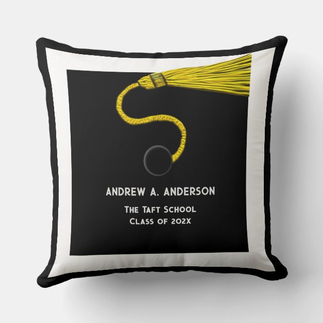 Coussin Cadeau de fin d'études personnalisé (Verso)