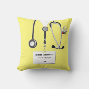 Coussin Cadeau de fin d'études personnalisé pour infirmièr