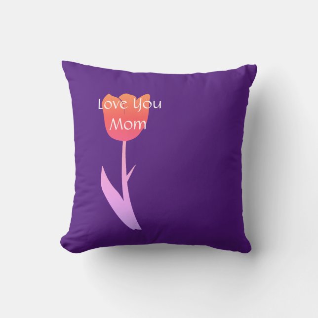 Coussin Cadeau de la Fête des Mères 2022 Texte personnalis (Recto)