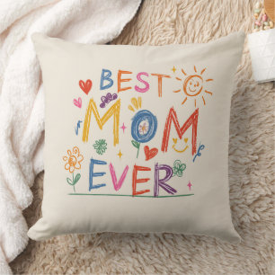 Coussin Cadeau de la Fête des Mères, Meilleure maman jamai