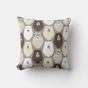 Coussin Cadeau de la Fête des Pères à motif d'ours mignon