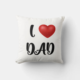 Coussin Cadeau de la fête des pères J'aime Papa Explosion 