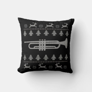 Coussin Cadeau de la trompette de Noël