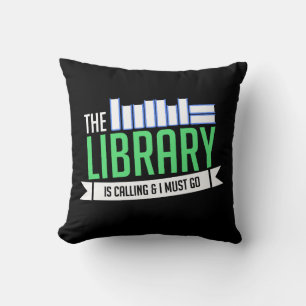 Coussin Cadeau de livres de bibliothèque de bibliothécaire
