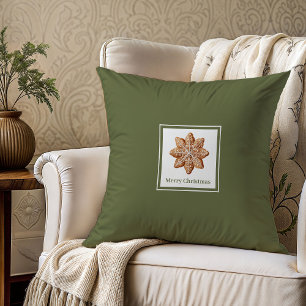 Coussin Cadeau de Noël élégant nom de famille terreux neut