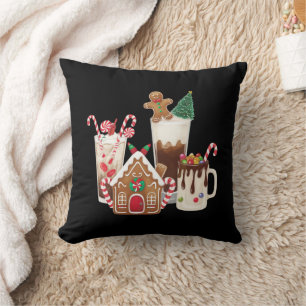 Coussin Cadeau de Noël pour amateur de café au pain d'épic