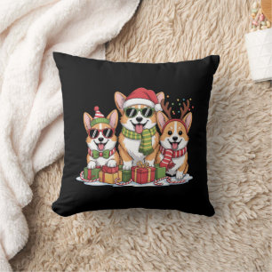 Coussin Cadeau de Noël pour maman amoureuse de corgis