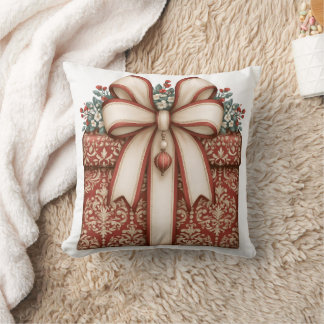 Coussin Cadeau de Noël rouge