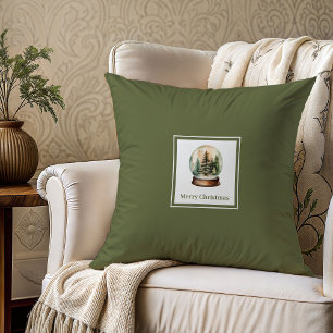 Coussin Cadeau de Noël simple nom de famille neutre et ter