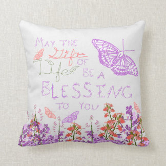 Coussin Cadeau de papillon de la vie