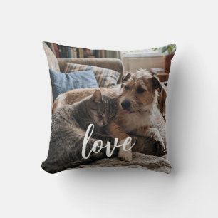 Coussin Cadeau de photo d'amour mignon