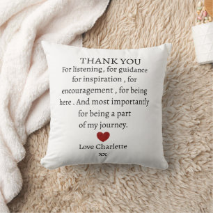 Coussin Cadeau de remerciement   Merci personnalisé 