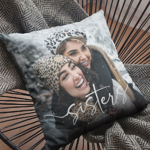 Coussin Cadeau de souvenir de photo et de citation Script