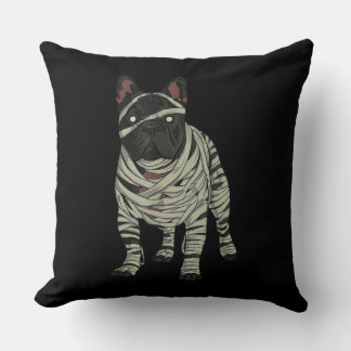 Coussin Cadeau d'Halloween de maman de chien de taureau fr