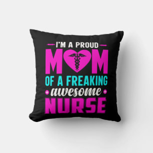 Coussin Cadeau d'infirmière Je suis une mère fière d'infir