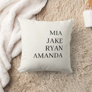 Coussin Cadeau drôle de crème avec le nom des petits-enfan