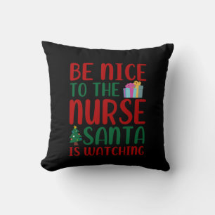 Coussin Cadeau Infirmière Soyez Ravi D'Infirmier Père Noël