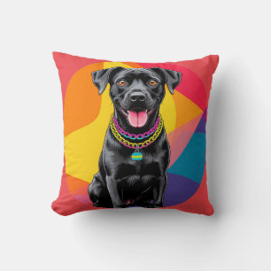 Coussin Cadeau mignon et amical pour amateur de chien de d