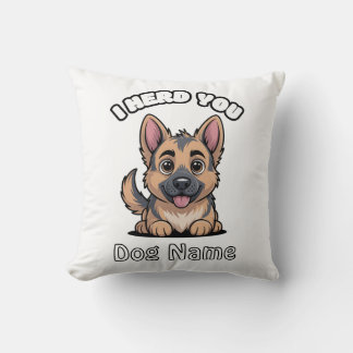 Coussin Cadeau personnalisé de berger allemand "Je vous ai
