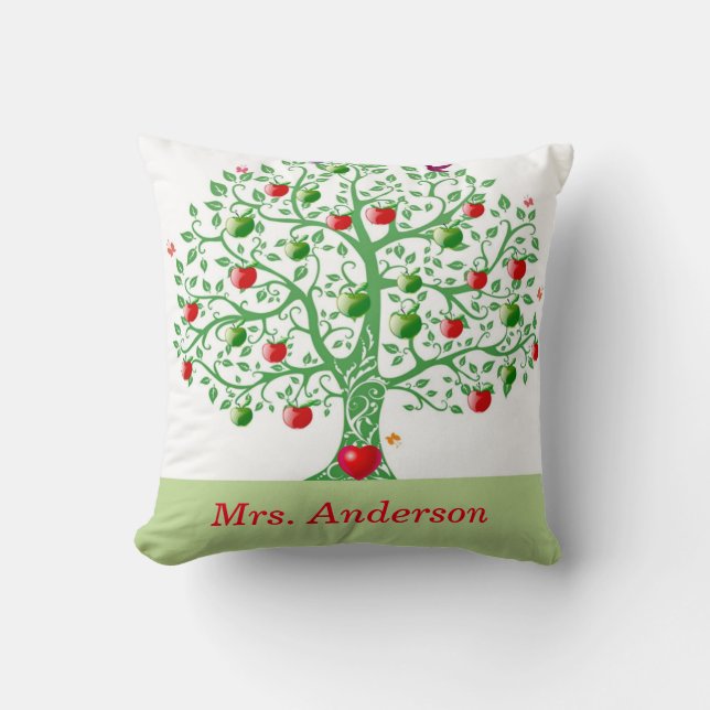 Coussin Cadeau personnalisé de pommier Pour des (Recto)