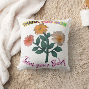 Coussin Cadeau personnalisé de remerciement à maman aquare