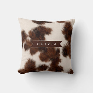 Coussin Cadeau personnalisé de style western cowgirl avec 
