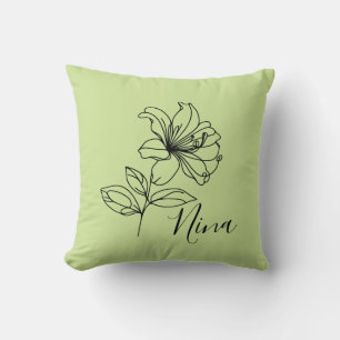 Coussin Cadeau personnalisé Juin Honeysucké Fleur de naiss
