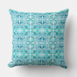 Coussin Cadeau Personnalisé Moderne Abstrait Turquoise Tex