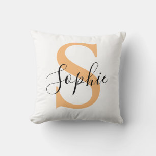 Coussin Cadeau Personnalisé Nom Écriture Élégante