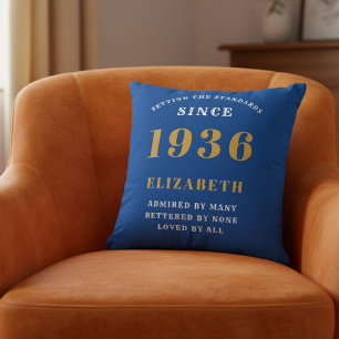 Coussin Cadeau personnalisé pour 90e anniversaire 1936 Nom
