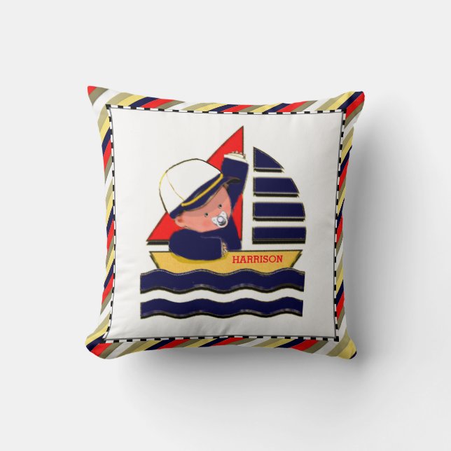 Coussin cadeau personnalisé pour bébé garçon (Recto)