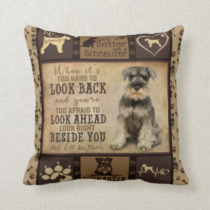 Coussin Cadeau personnalisé Schnauzer Dog Blanket, propri