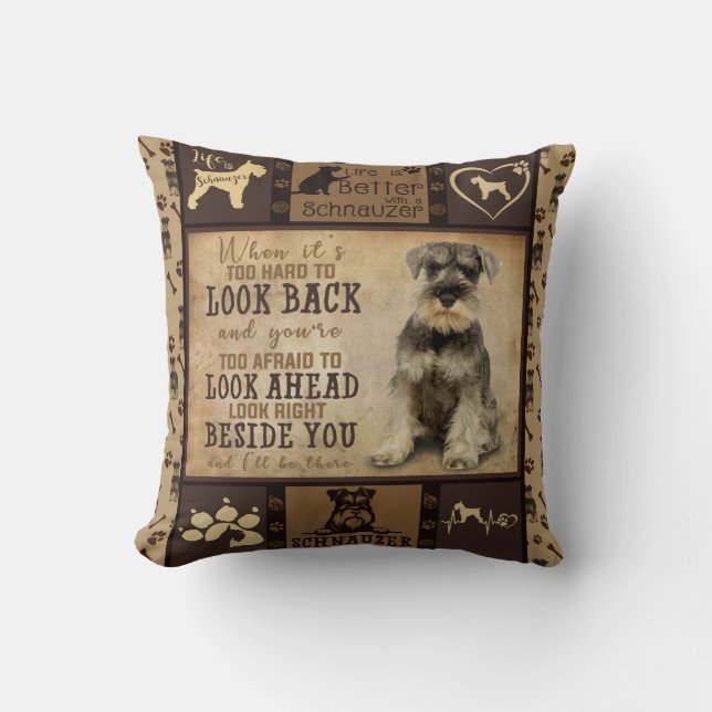 Coussin Cadeau personnalisé Schnauzer Dog Blanket, proprié (Recto)