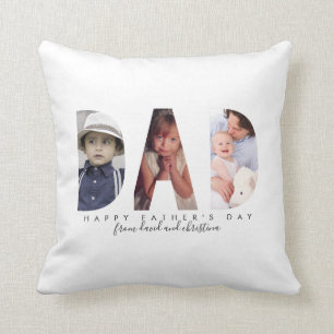 Coussin Cadeau photo-collage personnalisé pour Fête des 