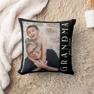 Coussin Cadeau photo moderne personnalisé pour grand-mère
