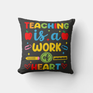 Coussin Cadeau pour enseignant : enseigner est une œuvre d
