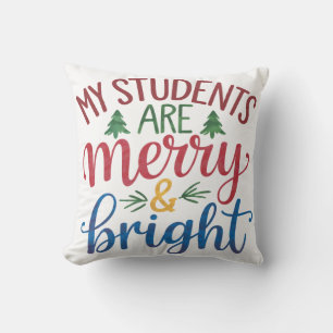 Coussin Cadeau pour l'enseignant Mes élèves sont joyeux