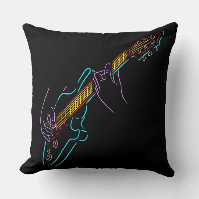 Coussin Cadeau pour les amateurs de rock, de guitare, de g (Recto)