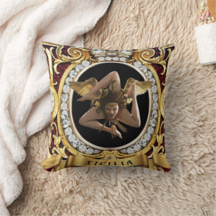 Coussin cadeau Trinacrie Méduse sicilienne