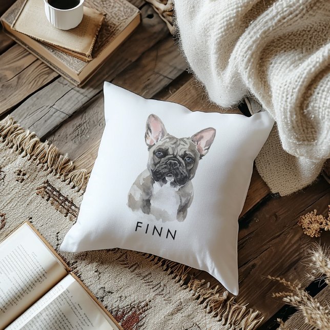 Coussin Cadeaux Amoureux de les chiens Bulldog français pe (Créateur téléchargé)
