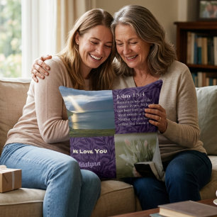 Coussin Cadeaux chrétiens Feuille vintages pour femmes vio